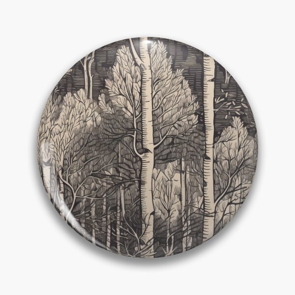 Item preview, Woodcut Birch Tree Forest designed and sold by Brush-Blueprint.