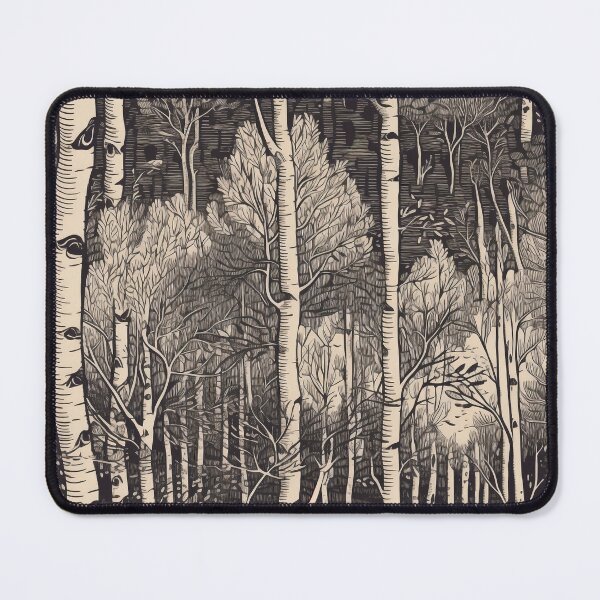 Item preview, Woodcut Birch Tree Forest designed and sold by Brush-Blueprint.