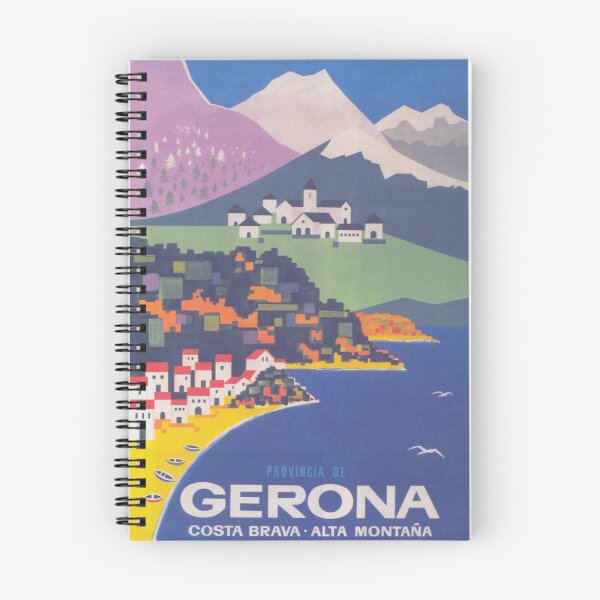 Item preview, Girona Spain Vintage Travel Poster designed and sold by vintagevivian.