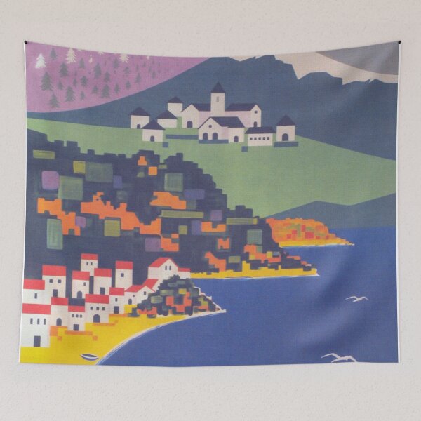 Item preview, Girona Spain Vintage Travel Poster designed and sold by vintagevivian.