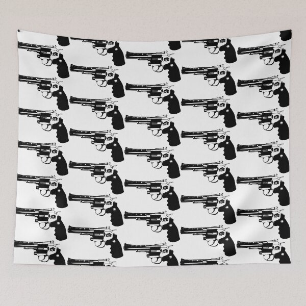 Item preview, Black and White Pistol Gun Handgun designed and sold by ChristinasMess.