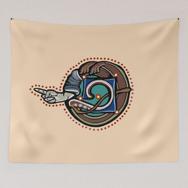 Item preview, Letter O Manicule W 14C Maastricht Psalter parody  designed and sold by Donnahuntriss.