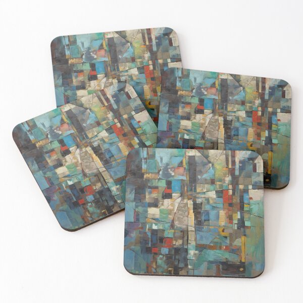 Item preview, Artistic texture impasto geometric abstract shape line decorative painting 02 designed and sold by UnaWu533.
