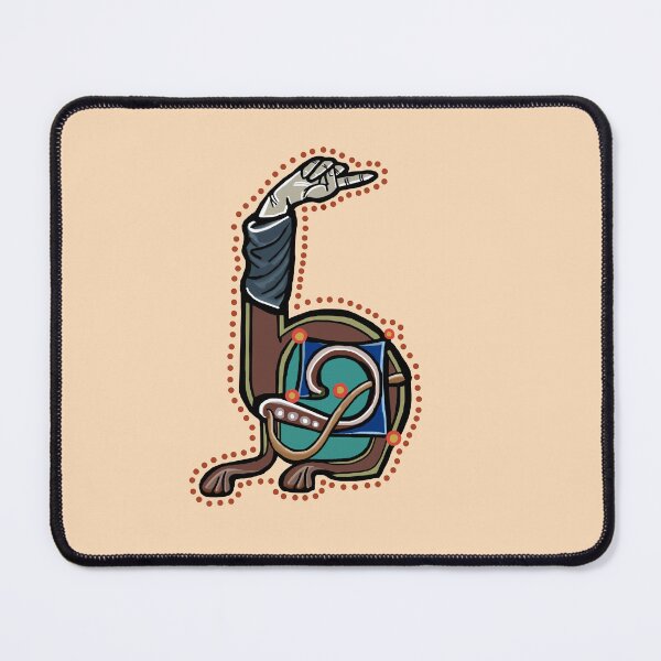 Item preview, Letter H Manicule RIGHT W 14C Maastricht Psalter parody designed and sold by Donnahuntriss.
