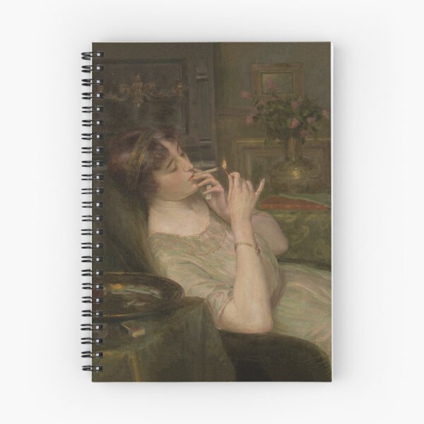 Item preview, Woman Smoking Cigarette, Dark Moody Wall Art designed and sold by vintagevivian.