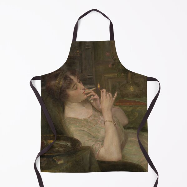 Item preview, Woman Smoking Cigarette, Dark Moody Wall Art designed and sold by vintagevivian.