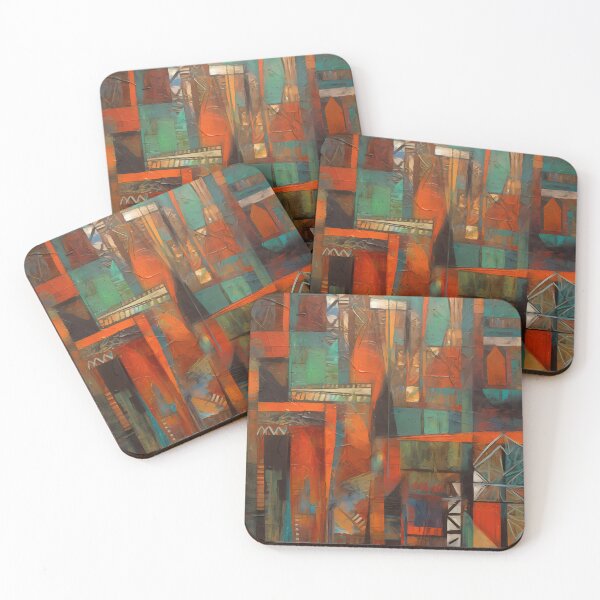 Item preview, Artistic texture impasto geometric abstract shape line decorative painting 03 designed and sold by UnaWu533.