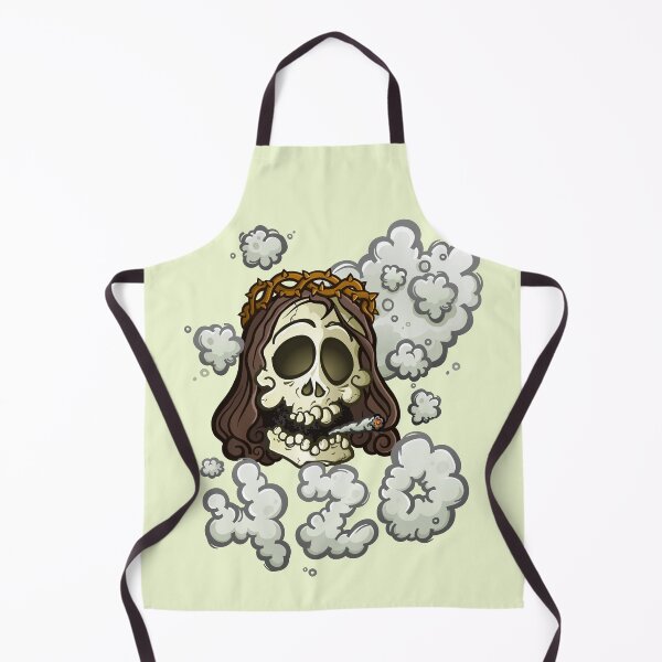 Item preview, Skeleton Jesus Smoking a Marijuana Joint on 4/20 - cartoon designed and sold by Tony Oshlick.