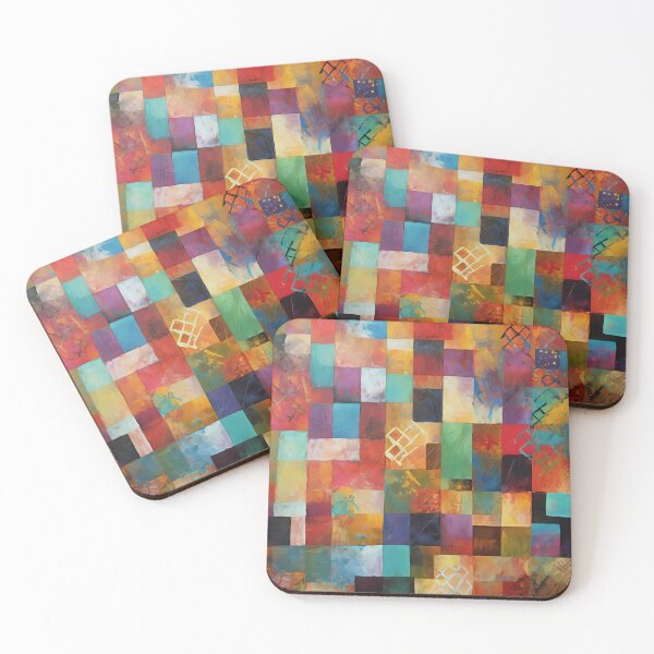 Item preview, Artistic texture impasto geometric abstract shape line decorative painting 06 designed and sold by UnaWu533.