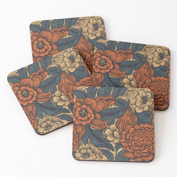 Item preview, Woodcut Flowers designed and sold by Brush-Blueprint.