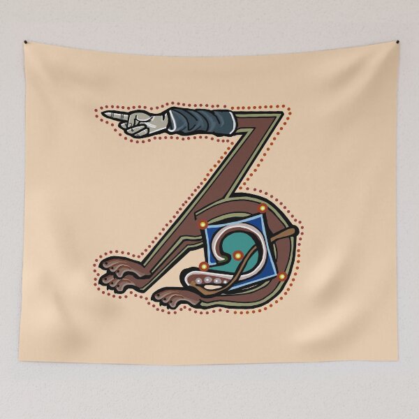 Item preview, Letter Z Manicule W 14C Maastricht Psalter parody  designed and sold by Donnahuntriss.