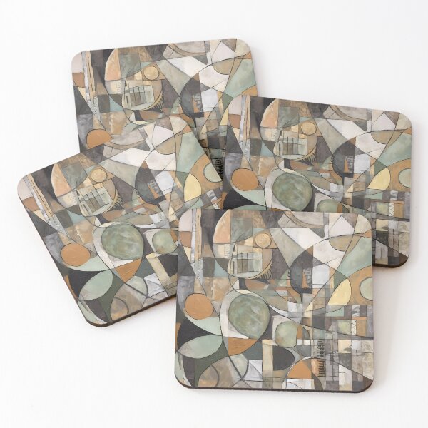 Item preview, Artistic texture impasto geometric abstract shape line decorative painting 11 designed and sold by UnaWu533.