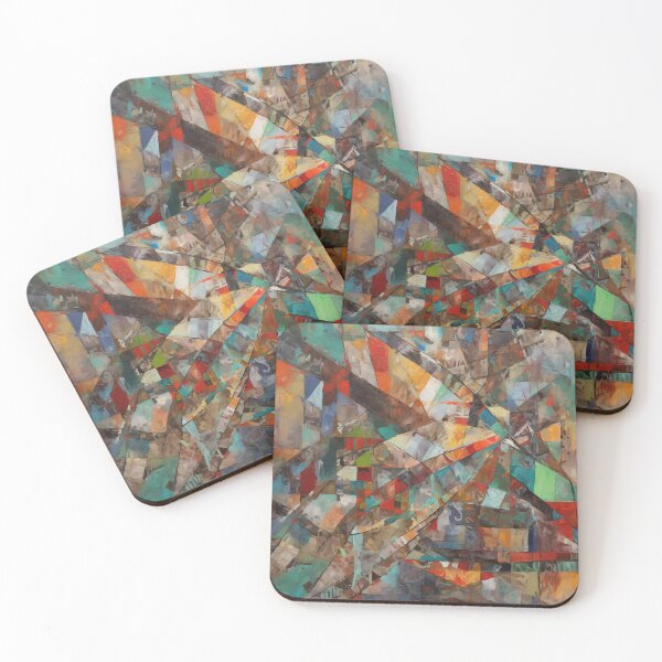 Item preview, Artistic texture impasto geometric abstract shape line decorative painting 12 designed and sold by UnaWu533.