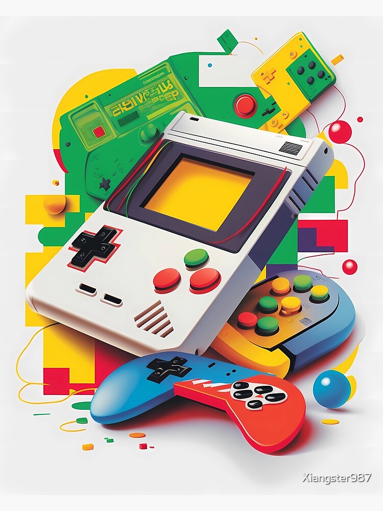 90s Retro Gaming with vivid colours Poster for Sale by Xiangster987