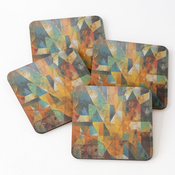 Item preview, Artistic texture impasto geometric abstract shape line decorative painting 13 designed and sold by UnaWu533.