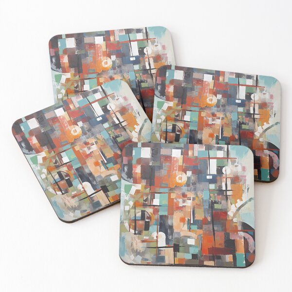 Item preview, Artistic texture impasto geometric abstract shape line decorative painting 15 designed and sold by UnaWu533.