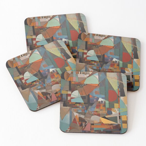 Item preview, Artistic texture impasto geometric abstract shape line decorative painting 16 designed and sold by UnaWu533.