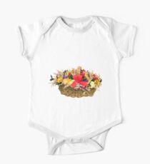 Flowers One Piece - Short Sleeve