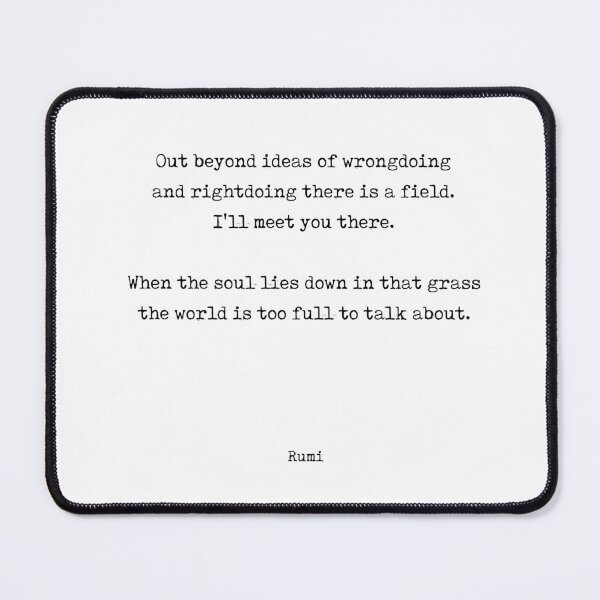 Item preview, Out beyond ideas of wrongdoing and rightdoing - Rumi Quote - Typewriter Print 1 designed and sold by Studio Grafiikka.