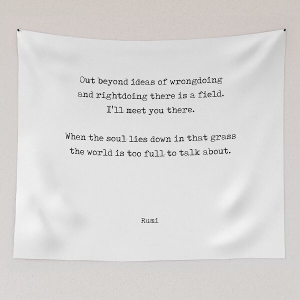Item preview, Out beyond ideas of wrongdoing and rightdoing - Rumi Quote - Typewriter Print 1 designed and sold by Studio Grafiikka.