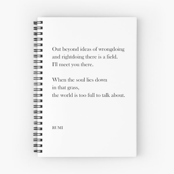 Item preview, Out beyond ideas of wrongdoing and rightdoing - Rumi Quote - Typography Print 1 designed and sold by Studio Grafiikka.