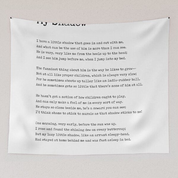 Item preview, My Shadow - Robert Louis Stevenson Poem - Literature - Typewriter Print 1 designed and sold by Studio Grafiikka.