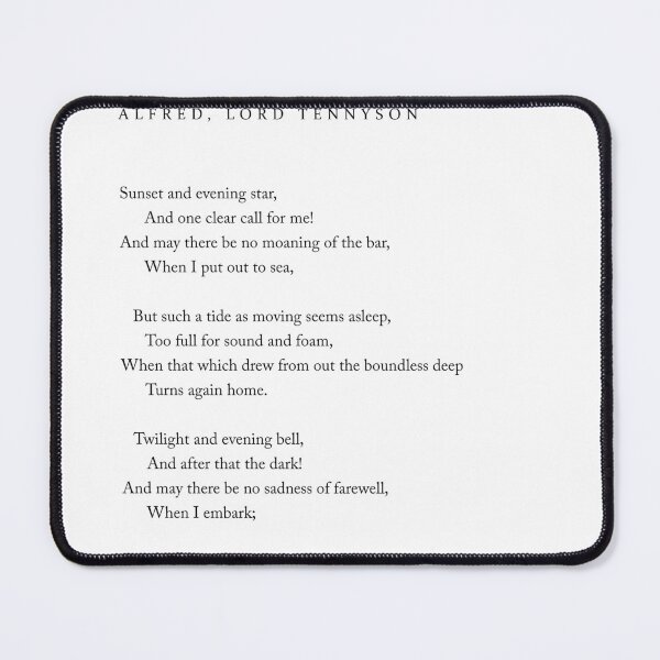 Item preview, Crossing The Bar - Alfred Lord Tennyson Poem - Literature - Typography 1 designed and sold by Studio Grafiikka.