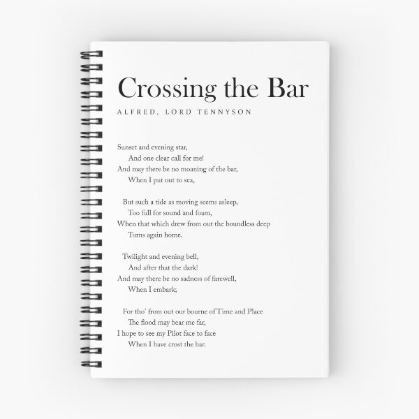 Item preview, Crossing The Bar - Alfred Lord Tennyson Poem - Literature - Typography 1 designed and sold by Studio Grafiikka.