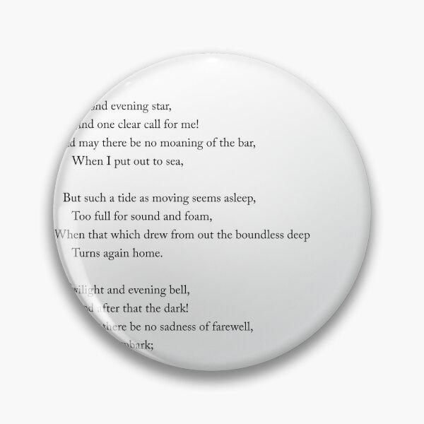 Item preview, Crossing The Bar - Alfred Lord Tennyson Poem - Literature - Typography 1 designed and sold by Studio Grafiikka.