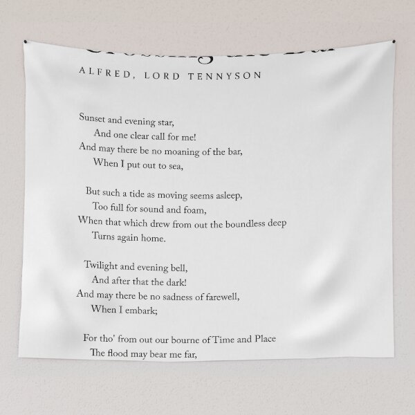 Item preview, Crossing The Bar - Alfred Lord Tennyson Poem - Literature - Typography 1 designed and sold by Studio Grafiikka.