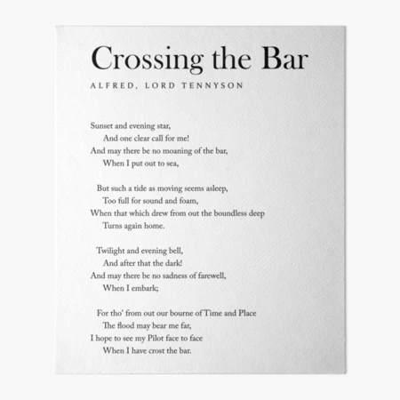 Crossing The Bar - Alfred Lord Tennyson Poem - Literature