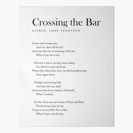 Crossing The Bar - Alfred Lord Tennyson Poem - Literature