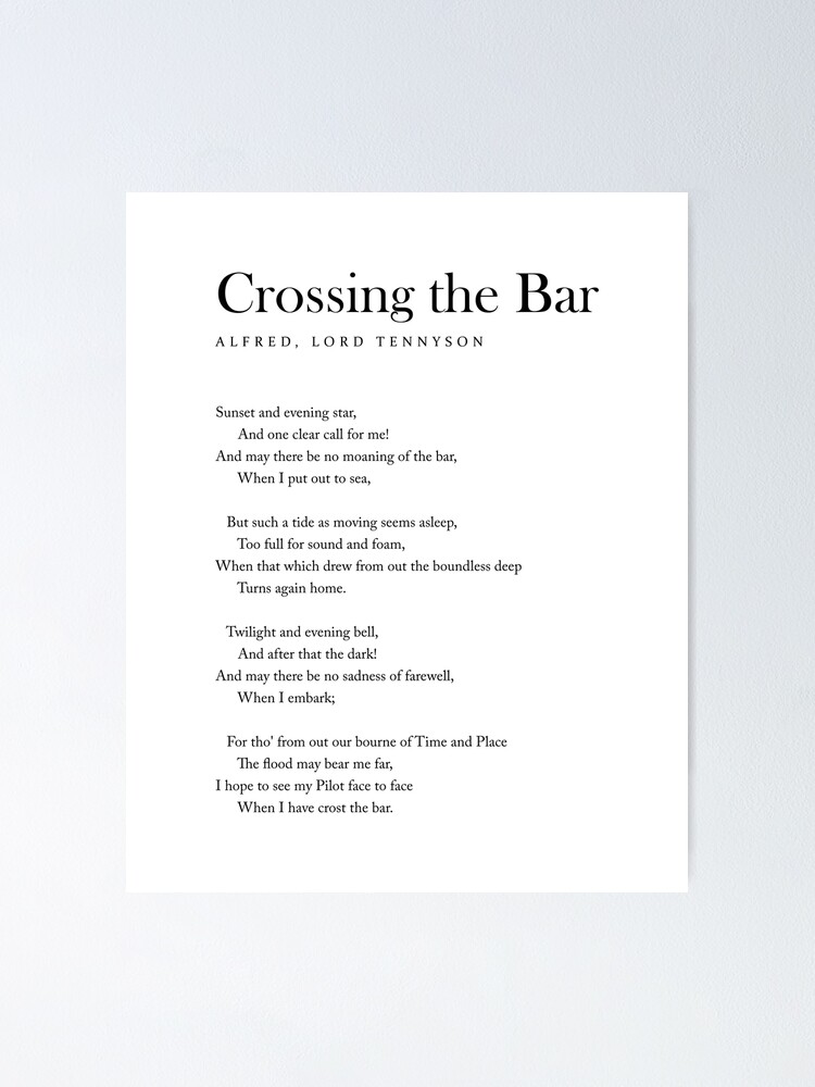 Crossing The Bar - Alfred Lord Tennyson Poem - Literature