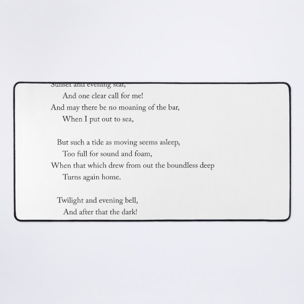 Item preview, Crossing The Bar - Alfred Lord Tennyson Poem - Literature - Typography 1 designed and sold by Studio Grafiikka.