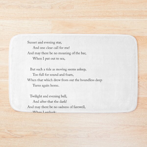 Item preview, Crossing The Bar - Alfred Lord Tennyson Poem - Literature - Typography 1 designed and sold by Studio Grafiikka.