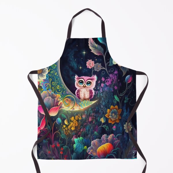 Item preview, Night Owls Are The Wisest With Beautiful Quarter Moon and Flowers in Night Sky designed and sold by JoyOfHopeStore.