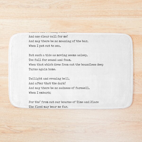 Item preview, Crossing The Bar - Alfred Lord Tennyson Poem - Literature - Typewriter Print 1 designed and sold by Studio Grafiikka.