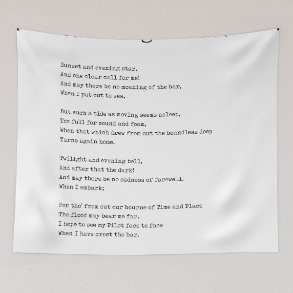 Item preview, Crossing The Bar - Alfred Lord Tennyson Poem - Literature - Typewriter Print 1 designed and sold by Studio Grafiikka.
