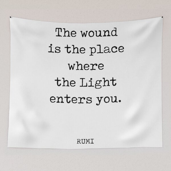 Item preview, Rumi Quote 01 - The Wound is the place where the light enters you - Typewriter Print designed and sold by Studio Grafiikka.
