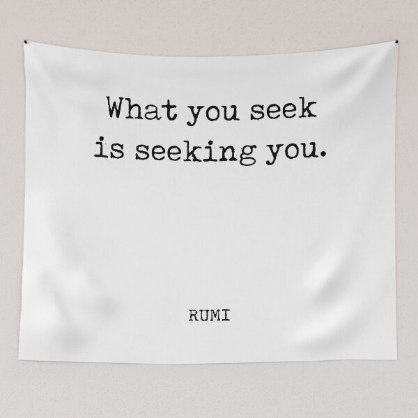 Item preview, Rumi Quote 02 - What you seek is seeking you - Typewriter Print designed and sold by Studio Grafiikka.