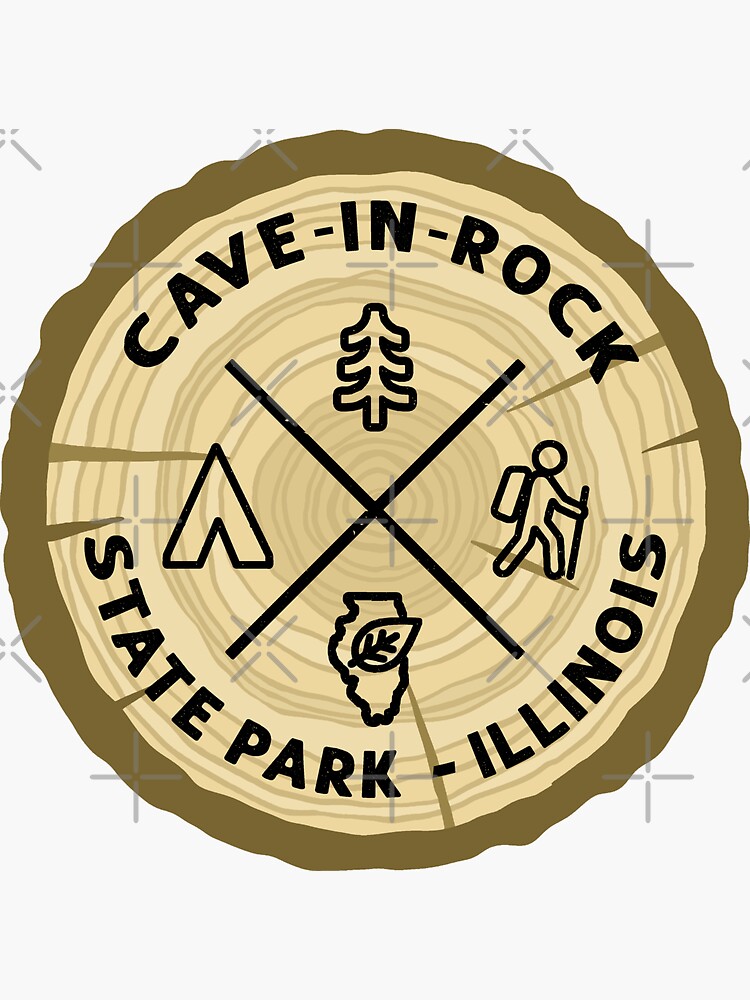 "CaveInRock State Park Illinois Log Slice" Sticker for Sale by