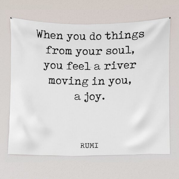 Item preview, Rumi Quote 05 - When you do things from your soul - Typewriter Print designed and sold by Studio Grafiikka.