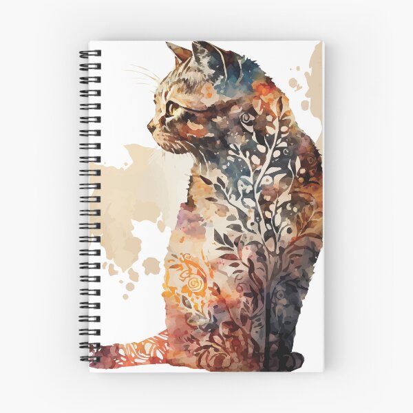 Item preview, A Cat Overlaid with Bohemian Pattern in Watercolor - Boho Animals designed and sold by GVRDesign.