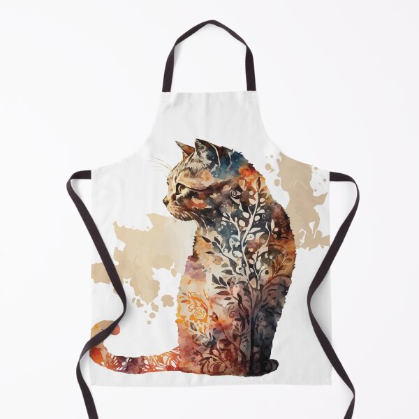 Item preview, A Cat Overlaid with Bohemian Pattern in Watercolor - Boho Animals designed and sold by GVRDesign.