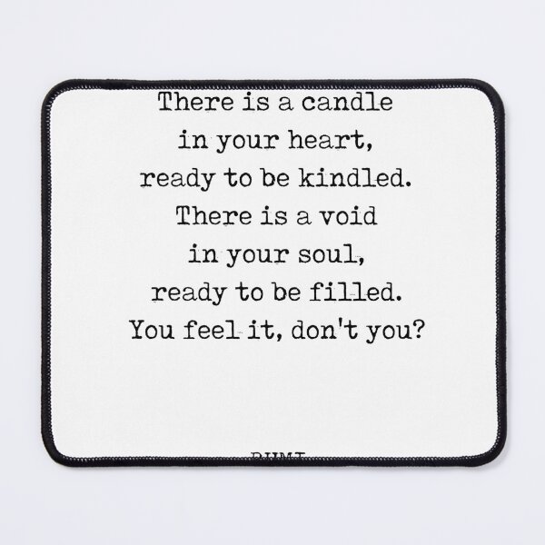 Item preview, Rumi Quote 08 - There is a candle in your heart - Typewriter Print designed and sold by Studio Grafiikka.