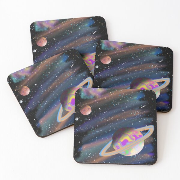 Item preview, The ringed planet with rainbow nebula designed and sold by Big-Dave-4967.