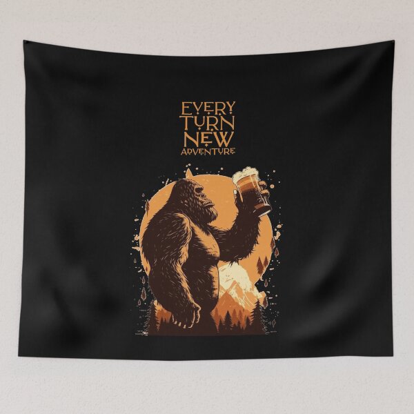 Item preview, Sasquatch drinking beer camping gift ideas designed and sold by EveryTurn.