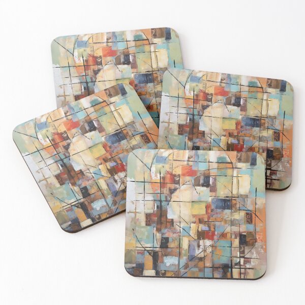 Item preview, Artistic texture impasto geometric abstract shape line decorative painting 26 designed and sold by UnaWu533.