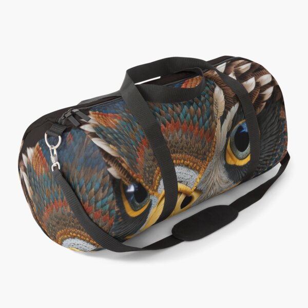 Item preview, Golden Eagle portrait textil abstract art designed and sold by Tio-Tecun.