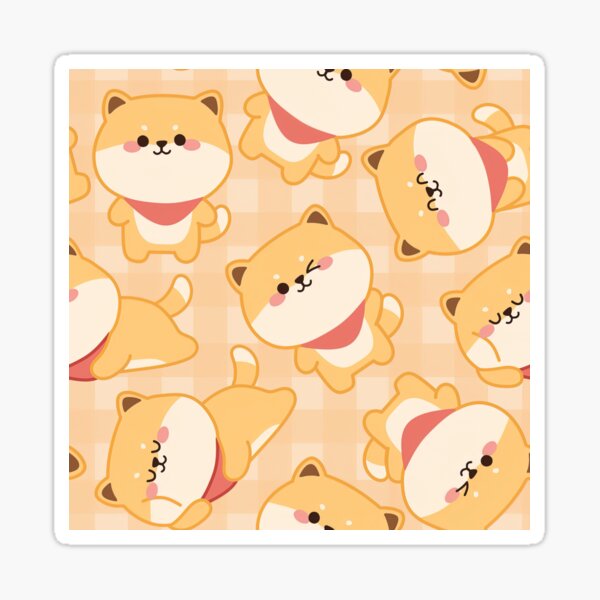 Item preview, Kawaii Shiba Inu Pattern, Shiba inu, Japanese pet, Pattern designed and sold by graphic-genie.
